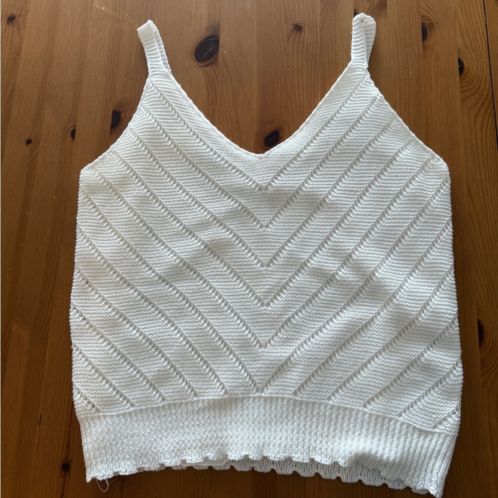 Pink Lily White Chevron Camisole